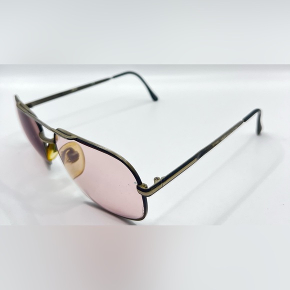 Vintage Viva Gino Black Gray Pilot Sunglasses Frames Only - Picture 2 of 8